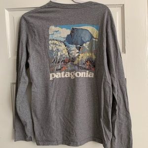 Grey long sleeve Patagonia shirt